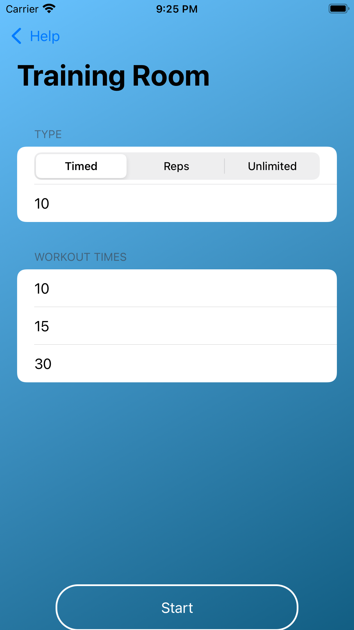 Setup your training.